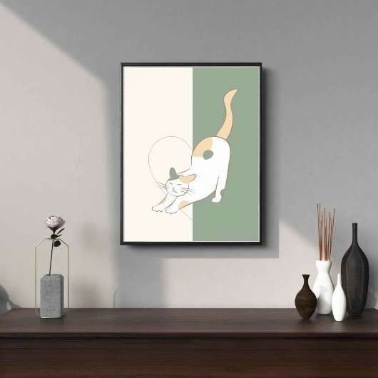 Poster du coeur de chat
