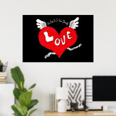 Poster du coeur de Tattoo Love (Bureau à domicile)