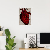 Poster du coeur humain (Bureau à domicile)