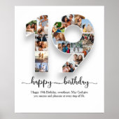 Poster du collage photo du 19e anniversaire (Devant)