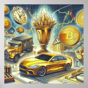 Poster du commerce stock