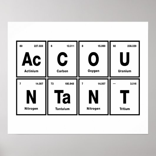 Poster du comptable dans les éléments de tableau p (Devant)