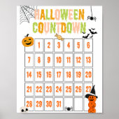 Poster du compte à rebours de Cute Boho Halloween (Devant)