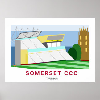 Poster du concepteur de cricket du comté de Somers