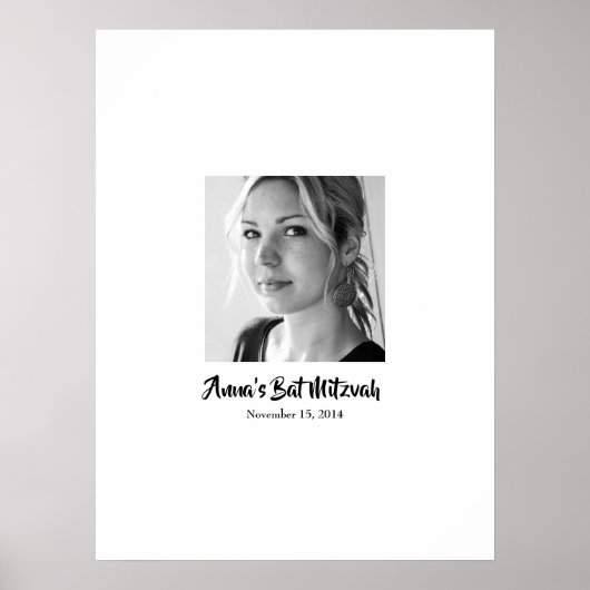 Poster du conseil d'administration du bat mitzvah (Devant)
