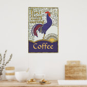 Poster du coq vintage, modifier le texte (Cuisine)