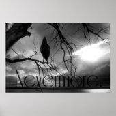 Poster du Corbeau - Nevermore Sunbeams Tree B&W (Devant)