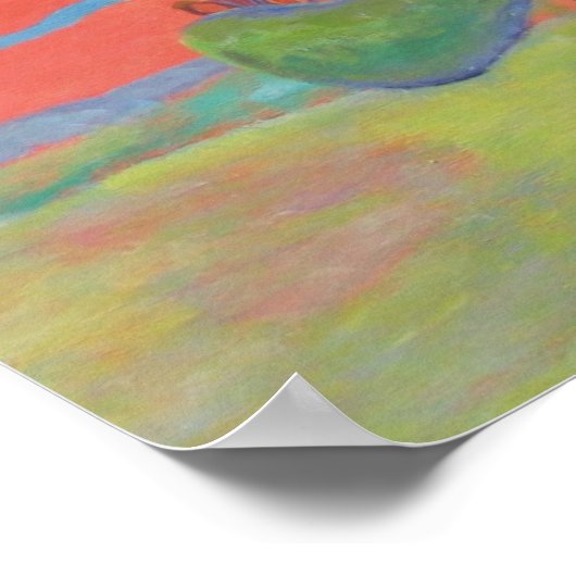 Poster du coucher de soleil de Cactus (Coin)