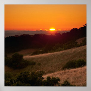 Poster du coucher de soleil de Californie