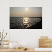 Poster du coucher de soleil de l'île d'Assateague (Cuisine)