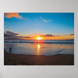 Poster du coucher de soleil de Maui