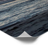 Poster du coucher de soleil de plage "Live Large"  (Coin)