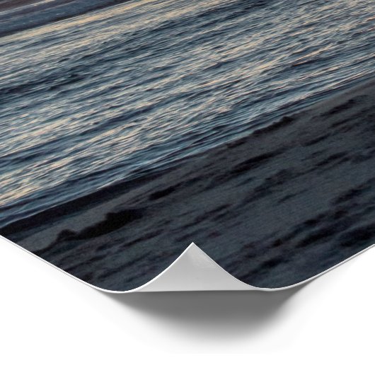 Poster du coucher de soleil de plage "Live Large" (Coin)