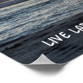 Poster du coucher de soleil de plage "Live Large" (Coin)