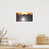 Poster du coucher de soleil de voiture (Cuisine)