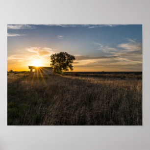 Poster du coucher de soleil du Colorado abandonné