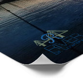 Poster du coucher de soleil du pont Wellesley Isla (Coin)
