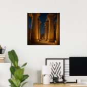 Poster du coucher de soleil du temple de Karnak (Bureau à domicile)