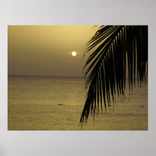 Poster du coucher de soleil en Jamaïque