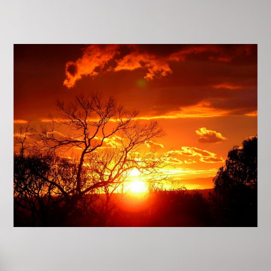 Poster du coucher de soleil Orange Squash (Devant)