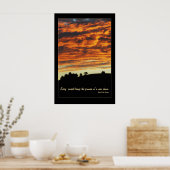 Poster du coucher de soleil pacifique (Cuisine)
