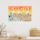 Poster du coucher de soleil SoCal 36X24 (Cuisine)