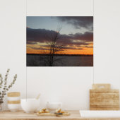 Poster du coucher de soleil sur le lac (Cuisine)