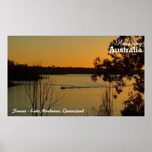 Poster du coucher de soleil sur le lac Monduran