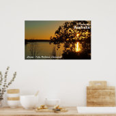 Poster du coucher de soleil sur le lac Monduran (Cuisine)