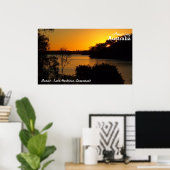 Poster du coucher de soleil sur le lac Monduran (Bureau à domicile)