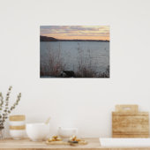 Poster du coucher de soleil sur le lac Shore (Cuisine)