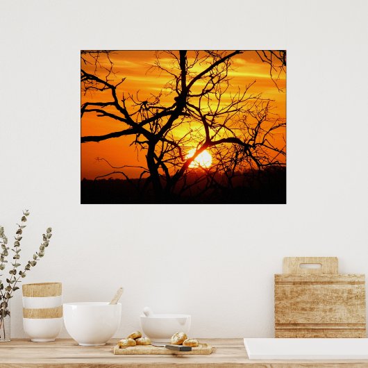 Poster du coucher du soleil (Cuisine)