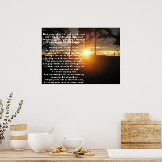 Poster du coucher du soleil (Cuisine)