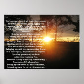 Poster du coucher du soleil (Devant)