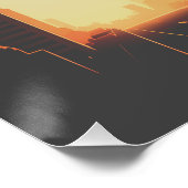 Poster du coucher du soleil dans la ville (Sur ma  (Coin)