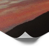 Poster du coucher du soleil de la ferme éolienne T (Coin)