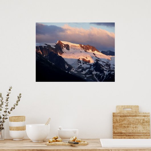 Poster du coucher du soleil du sommet (Cuisine)