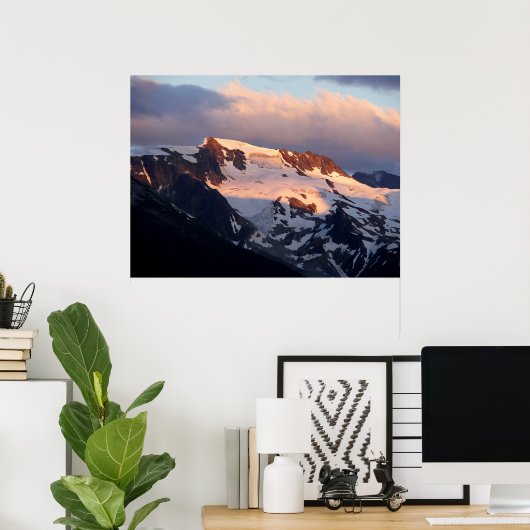 Poster du coucher du soleil du sommet (Bureau à domicile)