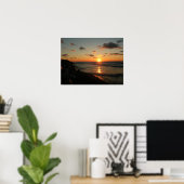 Poster du coucher du soleil sur le lac Michigan (Bureau à domicile)