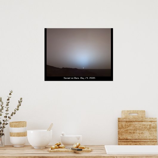 Poster du coucher du soleil sur Mars (Cuisine)