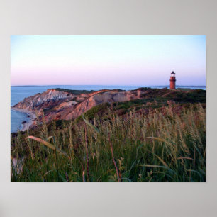 Poster du coucher et du phare d'Aquinnah