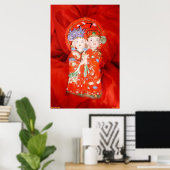 Poster du couple marié heureux (Bureau à domicile)
