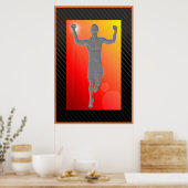 Poster du coureur de la victoire masculine 24"x36" (Cuisine)