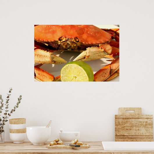 Poster du crabe de Dungeness (Cuisine)