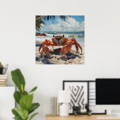 Poster du crabe de plage (Bureau à domicile)