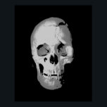 Poster du crâne - Black & White Pop Art, Imaginair<br><div class="desc">Imaginaire Art Skull Skeleton Poster Imprimer - Heavy Metal Punk Rock College Retro Art</div>