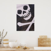 Poster du crâne et des os croisés (Cuisine)