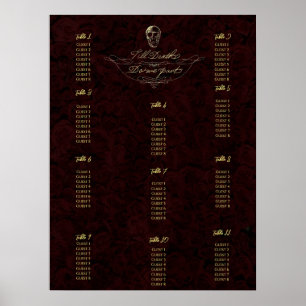 Poster du crâne jusqu'à la mort et du Rose