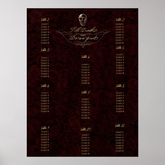 Poster du crâne jusqu'à la mort et du Rose (Devant)