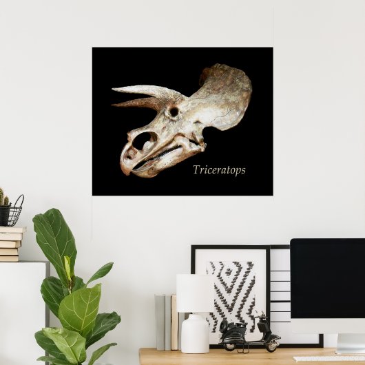 Poster du crâne Triceratops (Bureau à domicile)